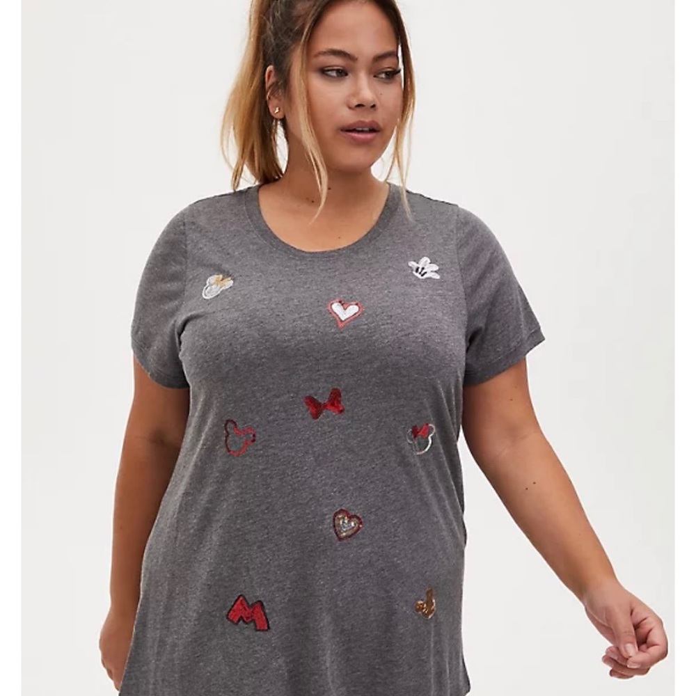 Disney Mickey and Minnie sequence top, Size 2. Never worn, no tags.